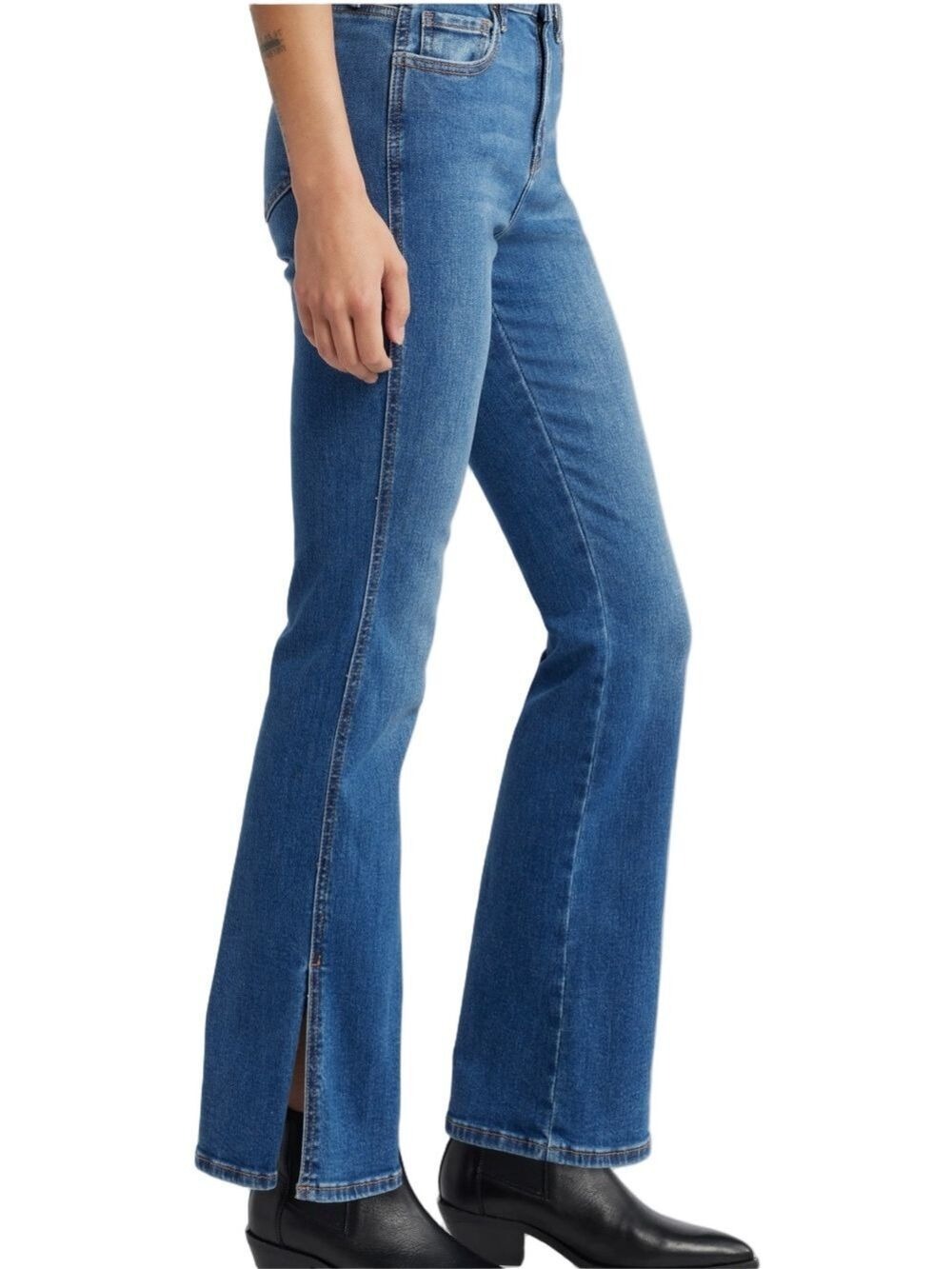 Hidden Bootcut Jeans Split Hem Size 30